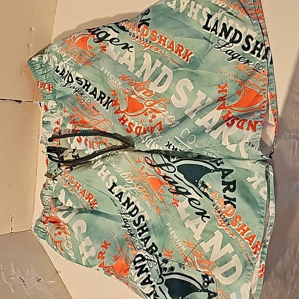 Landshark Boardshorts or Bathingsuit. size 34. Inseam 9". Velcro Pocket.